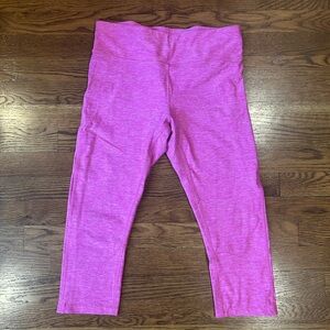 Apana Pink Leggings Vibrant Cropped Athletic
